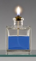 Blue coloured lamp oil