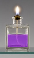 Purple coloured lamp oil