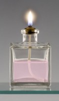 Pink coloured lamp oil