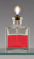 Red coloured lamp oil