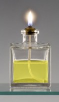 Yellow coloured lamp oil